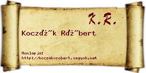 Koczák Róbert névjegykártya