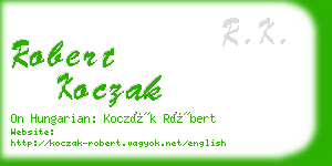 robert koczak business card